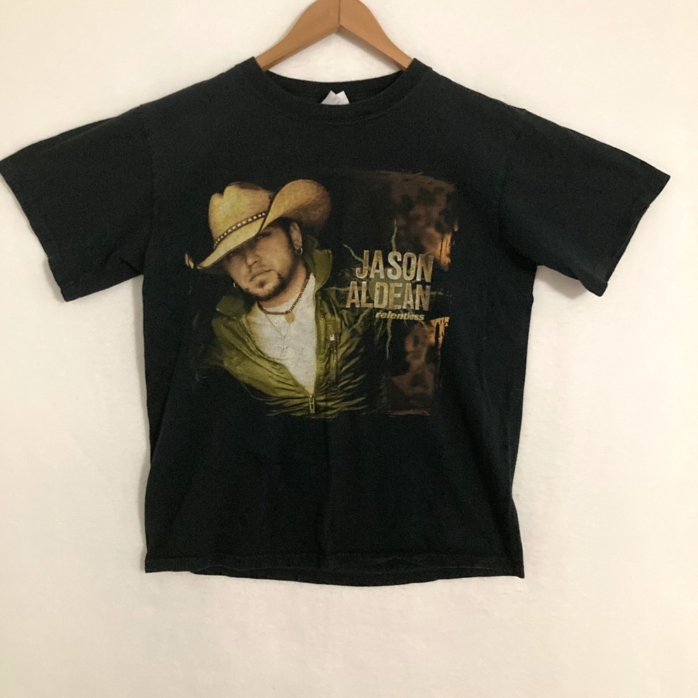 Jason Aldean Relentless Tour 2008 Shirt Adult M Double Sided Country Music Tee